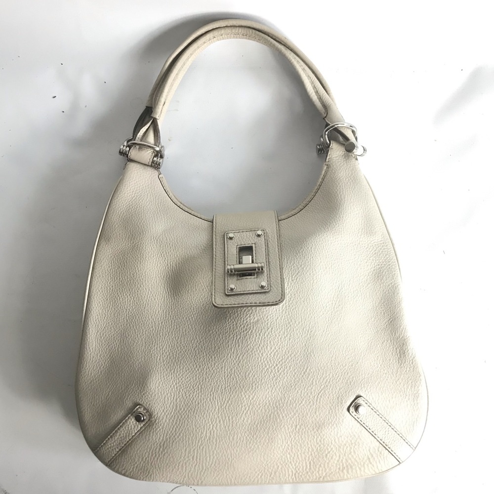 Banana Republic 100% cow leather bag creme color